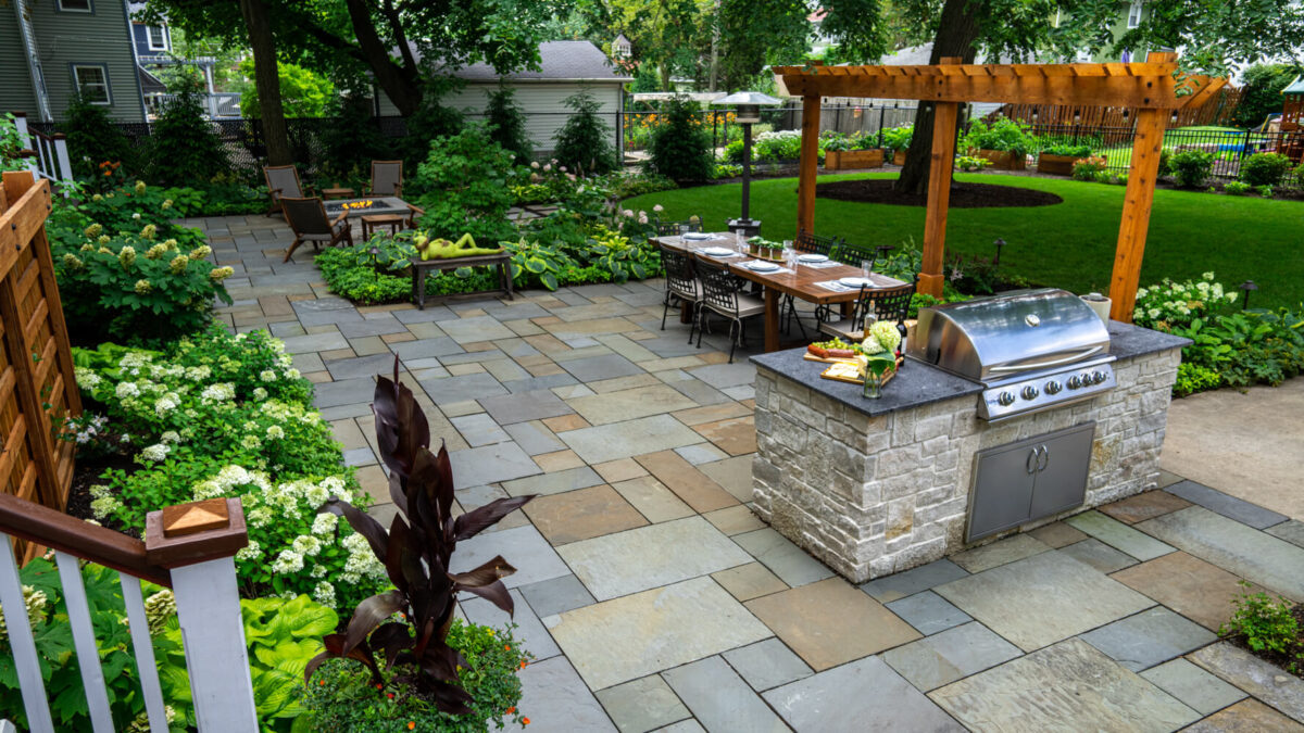 landscape design outdoor kitchen kd landscaping chicago IL