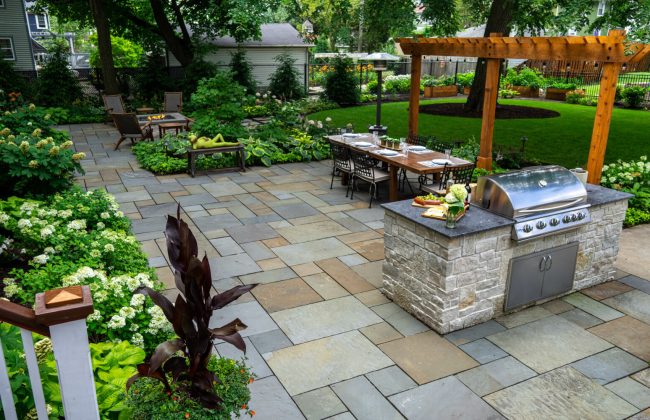 landscape design outdoor kitchen kd landscaping chicago IL